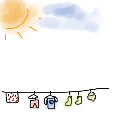 天気の良い日の洗濯